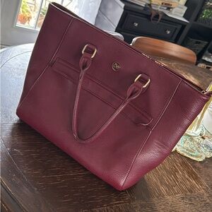 Elegant Burgundy Tote Bag